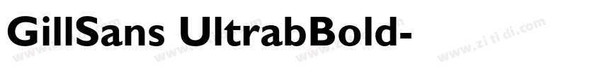 GillSans UltrabBold字体转换
